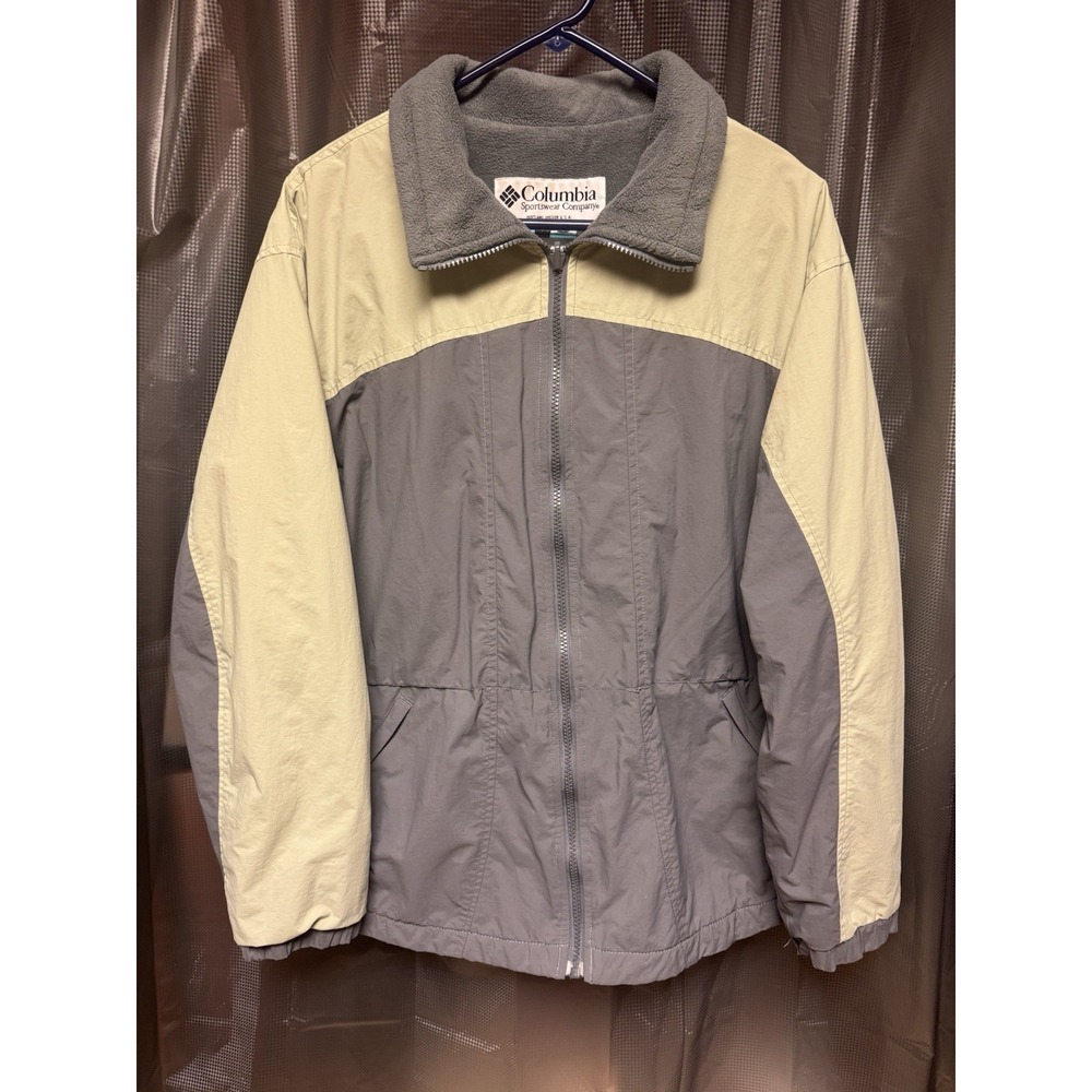 Vintage Women's Columbia Two-tone Color Block Outdoor Jacket Fleece Lined 90s L